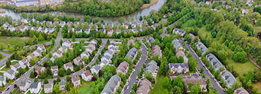 aerial photo of housing subdivision